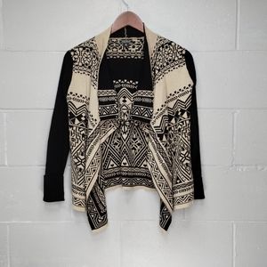 Lucky Brand Aztec Print Cardigan sweater women's size xs